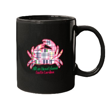 Discover Hilton Head Island Preppy Plaid Crab Mugs