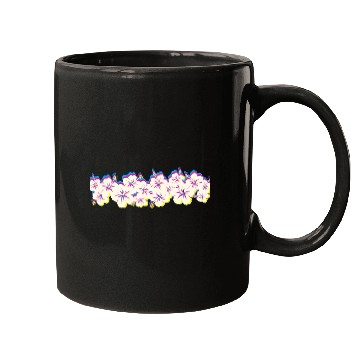 Discover Hawaii Hibiscus Flower Row 1970S Glitch Aesthetic Mugs
