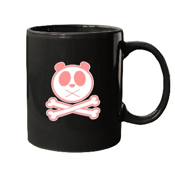 Discover Panda Cross Bone Pink Mugs