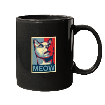 Discover Cat - 'MEOW' Mugs