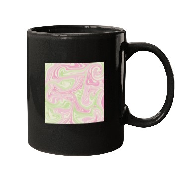 Discover Psychedelic Swirl Green Pink Pattern Mugs