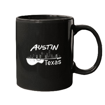 Discover Austin Texas Souvenir Guitar Music Lover Gift Men Mugs