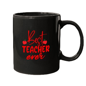 Discover Red Quote Best Teacher Ever Mugs