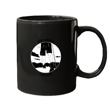 Discover Step, Roam, Explore Hiking Mugs