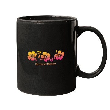 Discover Ormond Beach Florida Hibiscus Souvenir Vacation Mugs