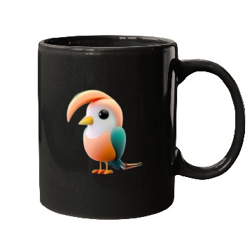 Discover Cute Bird of Paradise 3D Render Mugs