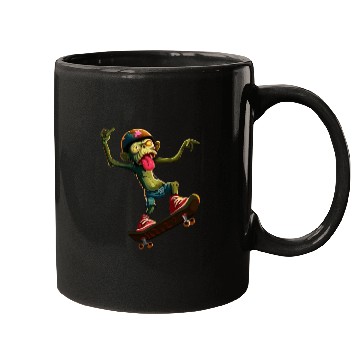 Discover skateboarding zombie monkey Mugs