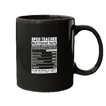 Discover Sped Teacher Nutritional Facts Squad Funny SPED Te Mugs