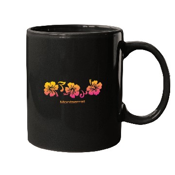 Discover Montserrat Hibiscus Souvenir Vacation Mugs