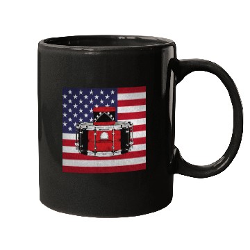 Discover Drumming Drummer Us Flag Mugs