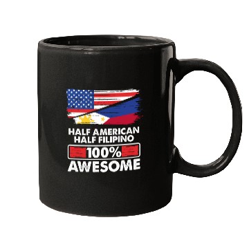 Discover Flag Half American Half Filipino Roots 100 Awesome Mugs