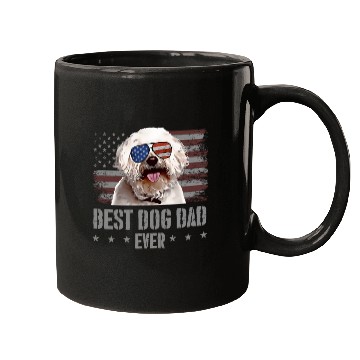 Discover Bichons Frise Best Dog Dad Ever Usa American Flag Mugs