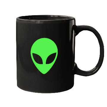 Discover Green Alien Head 90S Style Mugs