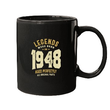 Discover Legends Born 1948 75th birthday Mugs