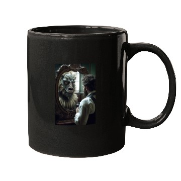 Discover Reflections Unveiled: The Beast Within Mugs