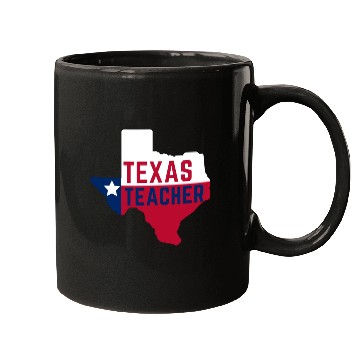 Discover Texas Teacher Life Flag Style Mugs