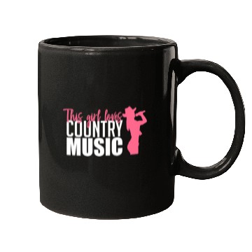 Discover This Girl Loves Country Music A Western Folk Fan Mugs