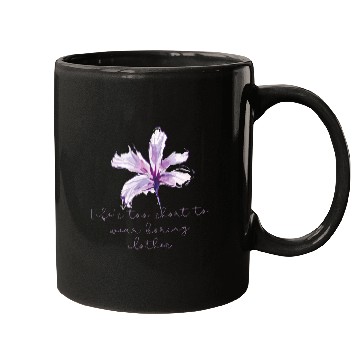Discover Purple Lily Flower surprise with quote Mugs