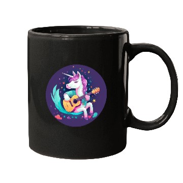 Discover Unicorn Guitar Sunset Mugs