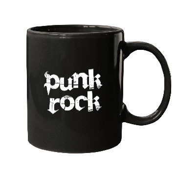 Discover punk rock bold text Mugs