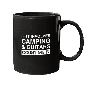 Discover Funny Camping And Guitars RV Outdoor Camper Mugs