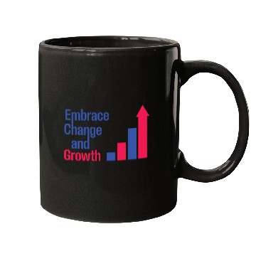 Discover Embrace Change and Growth quote typography product Mugs