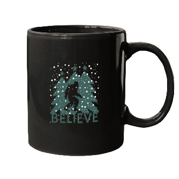 Discover Believe In Bigfoot Lights Sasquatch Mugs