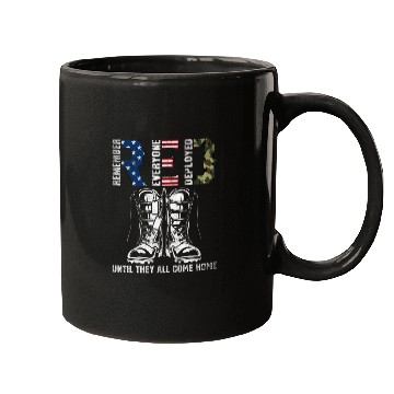 Discover Remember Everyone Deployed Us Flag Camouflage Red Mugs