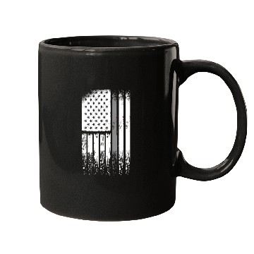 Discover Correctional Officer - Us Flag Thin Silver Line Mugs