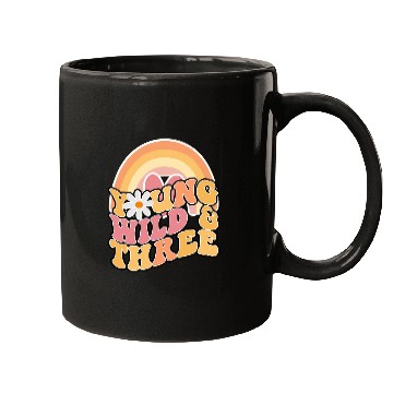 Discover Daisy Birthday Young Wild 3 Boho 3rd Birthday Mugs