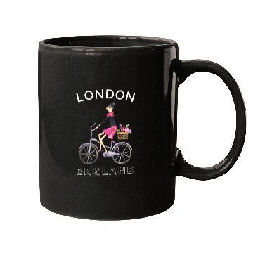 Discover London England Biking Bicycling Mugs