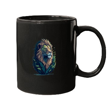 Discover Vintage Epic Nature Lion Design Mugs