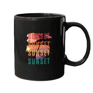 Discover Sunset on the Beach Mugs