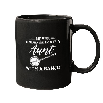 Discover Never underestimate a Aunt with a Banjo Aunt Mugs