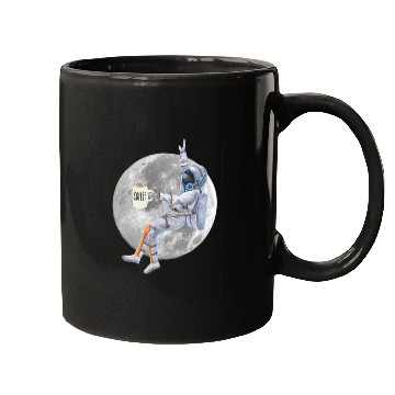 Discover Coffee Astronaut Relaxing On The Moon Mugs