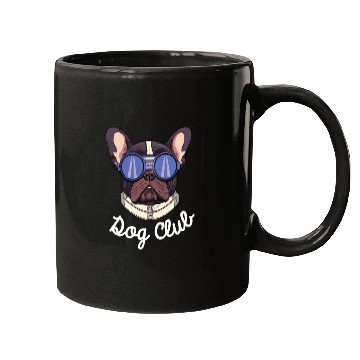 Discover Frenchie Dog Club Pilot Dog Lover Frenchie Mugs