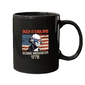 Discover Suck it England George Washington 1776 USA Mugs