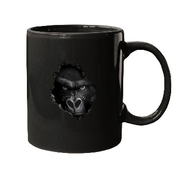Discover Gorilla Face Wall Animal Print Animal Mugs
