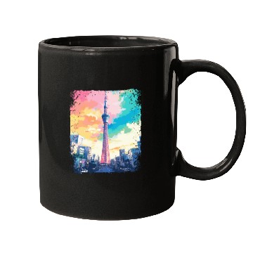 Discover Tokyo Skytree Vaporwave Aesthetic Japanese Sight Mugs