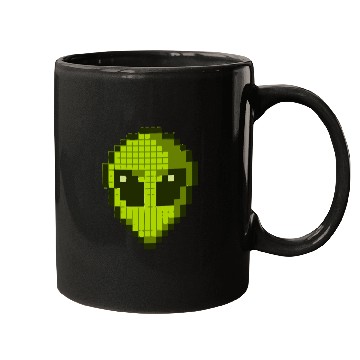 Discover Green Alien Face Mugs