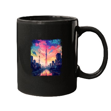 Discover Vaporwave Japanese Aesthetic Skytree Tokyo Sight Mugs