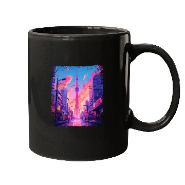 Discover Vaporwave Aesthetic Japanese Skytree Tokyo Sight Mugs