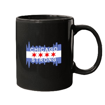 Discover Chicago Strong Chitown City yline Flag Mugs
