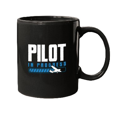 Discover Pilot In Progress Plane Aircraft Student Pilot Mugs