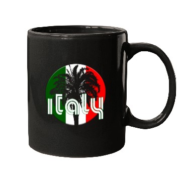 Discover Italy Flag Native Palm Tree Italian Mugs