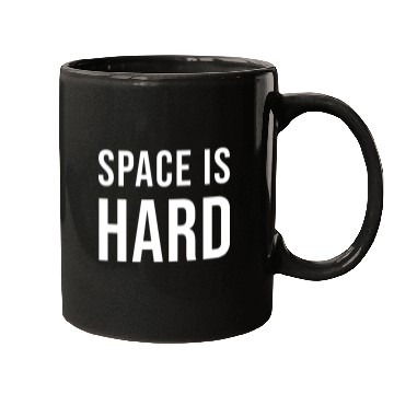 Discover Space Is Hard green Mugs