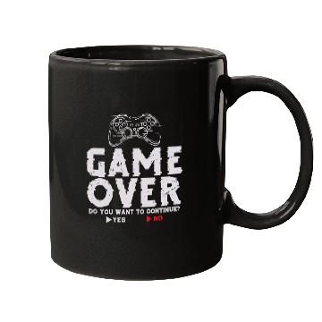 Discover Game Over Do You Want To Continue Yes No Mugs
