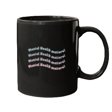 Discover Mental Health Matters | Wavy Retro French Gray Mugs