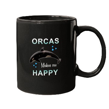 Discover Orcas Make Me Happy Killer Whale Mugs