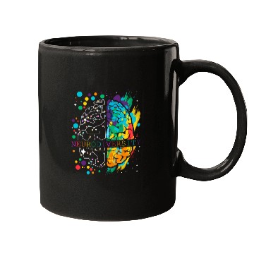Discover Embrace Neurodiversity Brain Autism Mugs